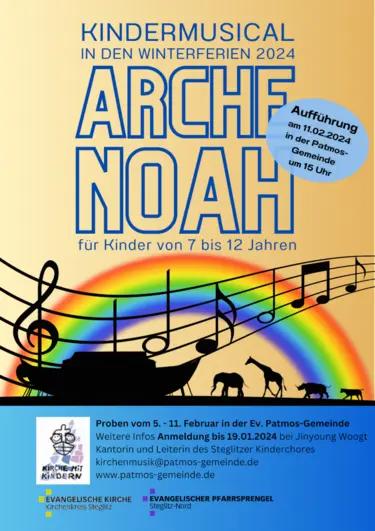 Plakat zum Kindermusical "Arche Noah"