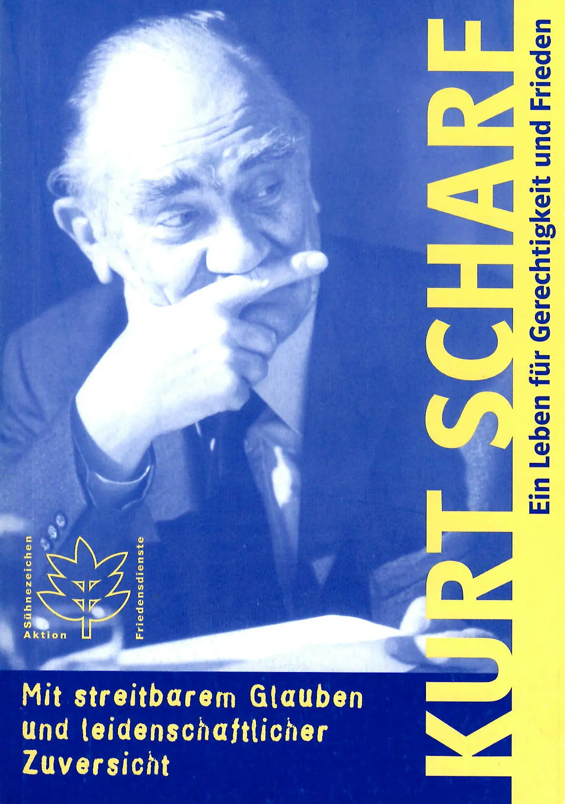 Titelbild der ASF e.V. Broschüre zum Gedenken an Bischof Kurt Scharf. o.J.